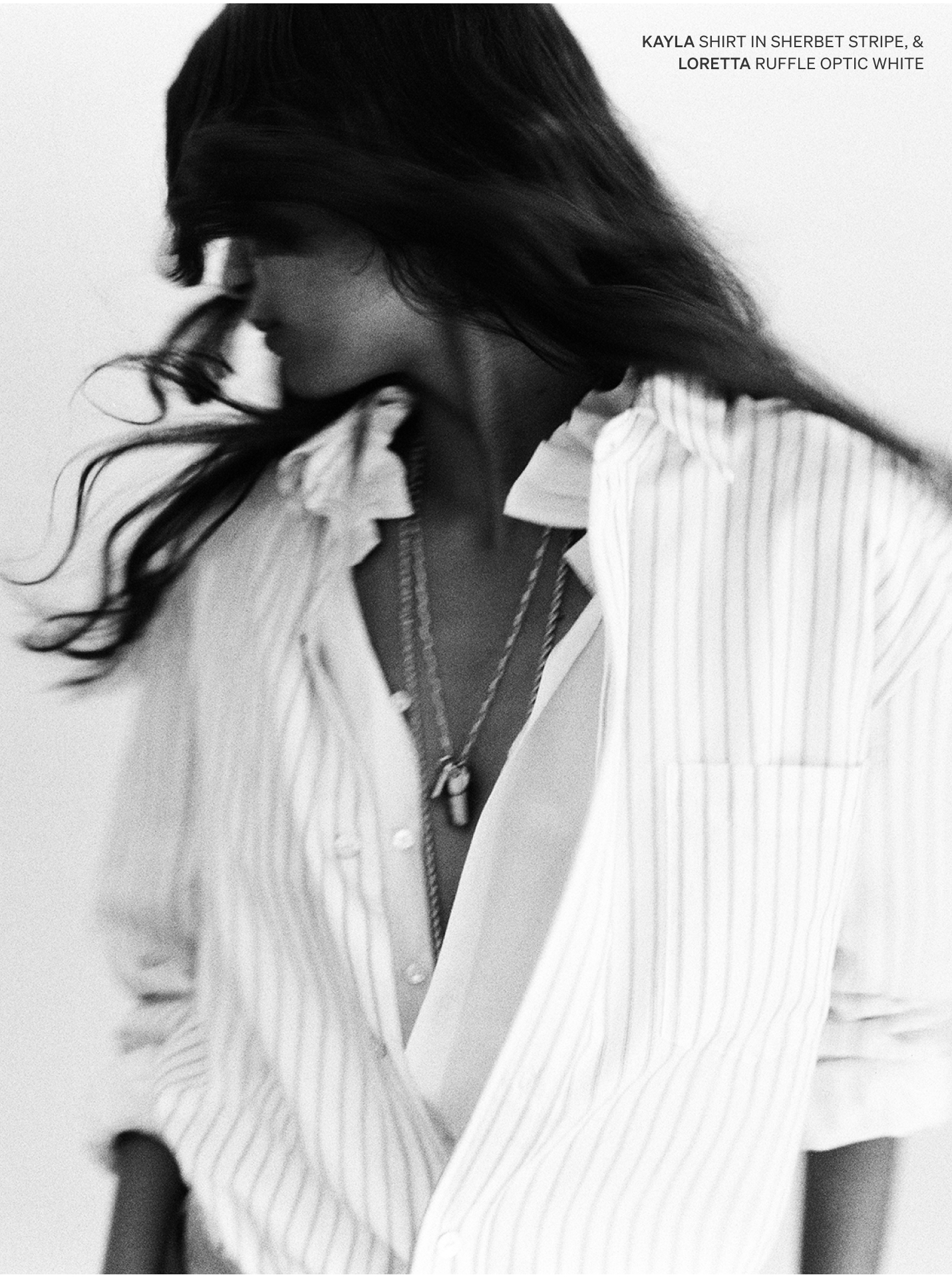 Shop the Kayla Shirt & Loretta Ruffle Optic White