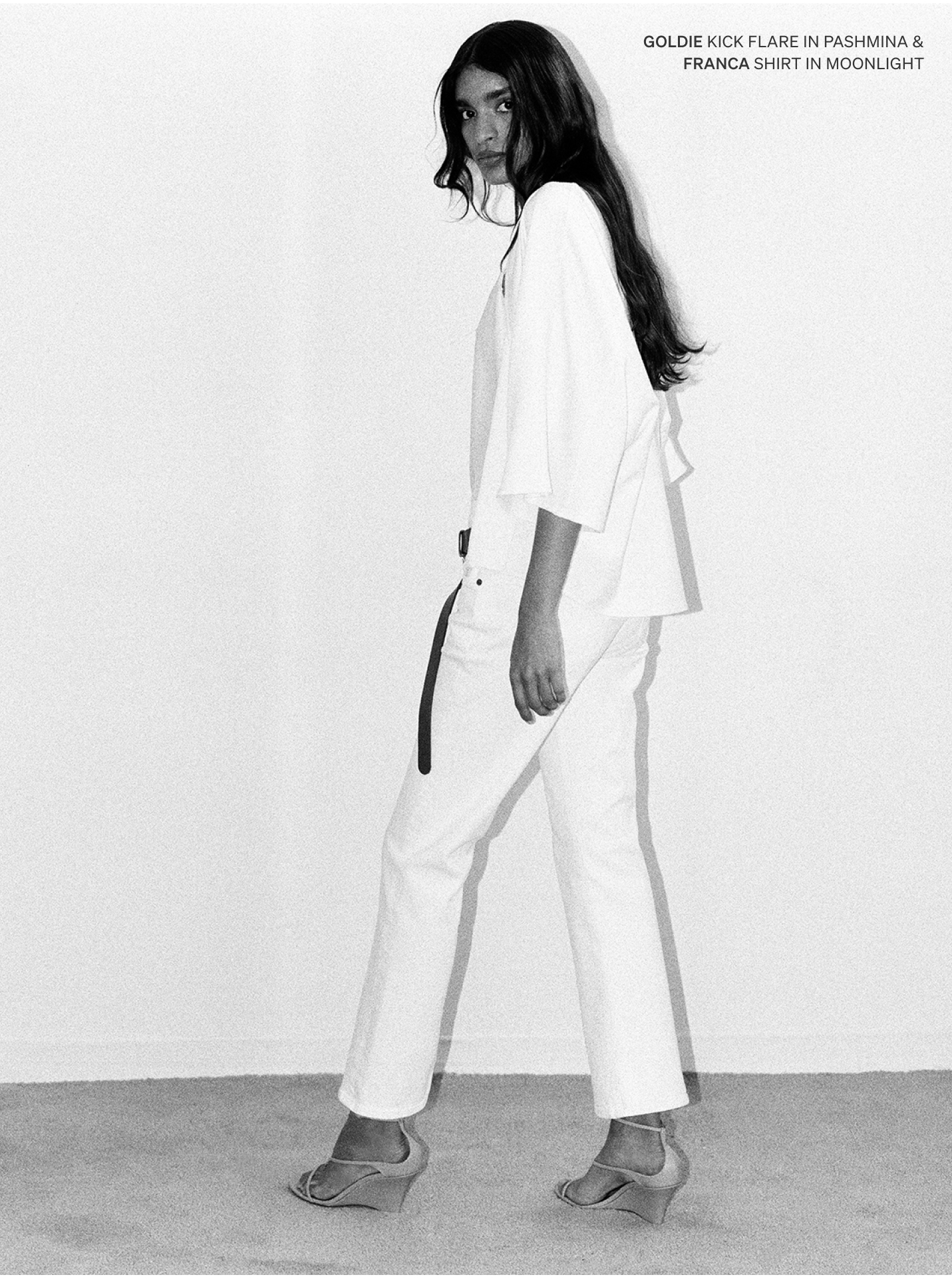 Shop the Goldie Kick Flare & Franca Shirt in Moonlight
