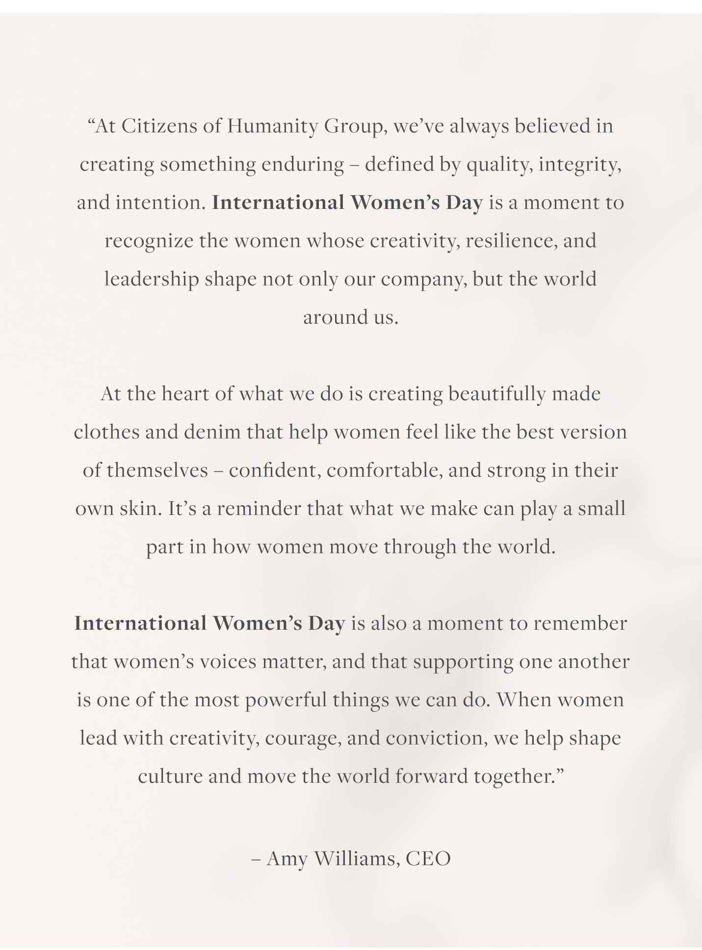 International Women's Day