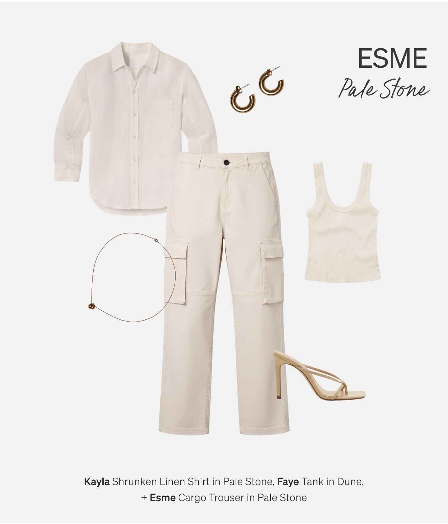 Shop the Esme Cargo in Pale Stone