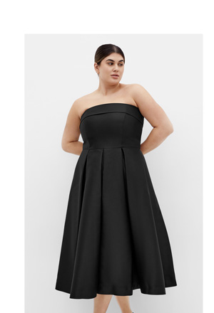 Shop the Tiffany Strapless Midi Dress