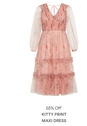 Shop the Kitty Print Maxi Dress