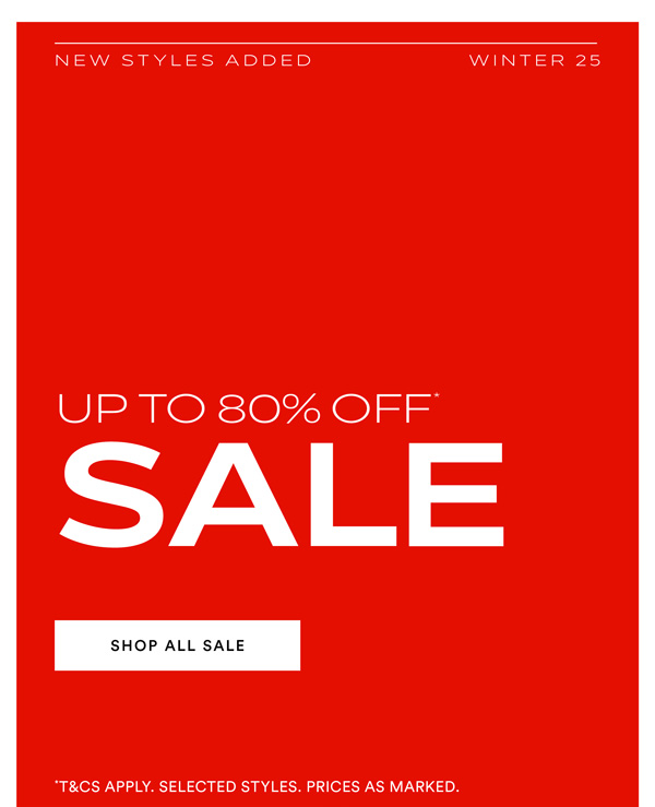 Shop Up to 80% Off* Sale