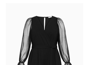 Shop the Alannah Mesh Sleeve Jumpsuit