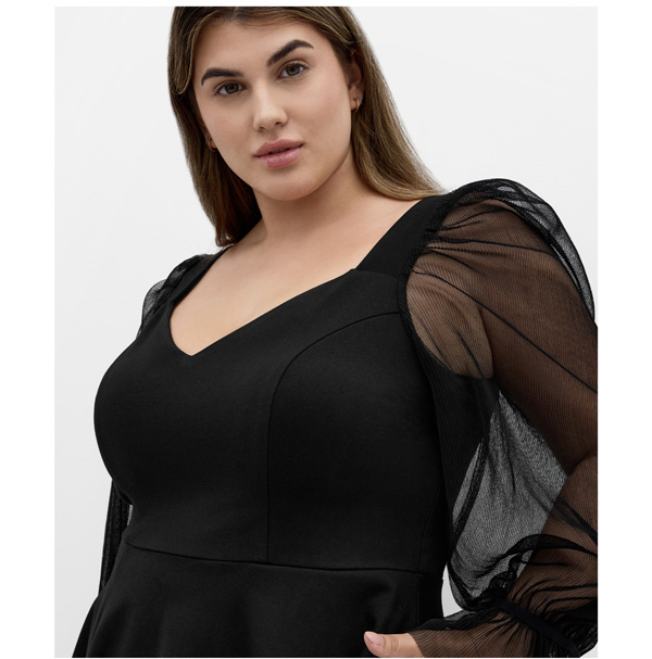Shop the Alannah Mesh Sleeve Mini Dress