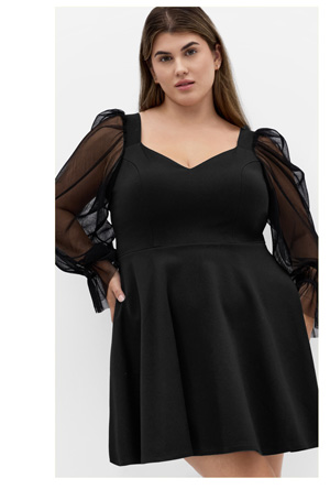 Shop the Alannah Mesh Sleeve Mini Dress