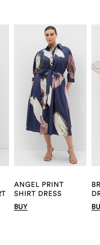 Angel Print Shirt Dress