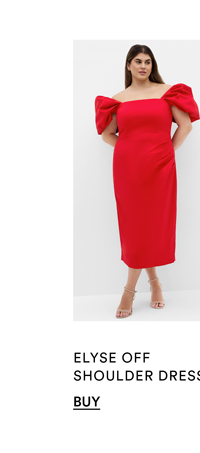 Shop the Elyse Off Shoulder Midi Dress