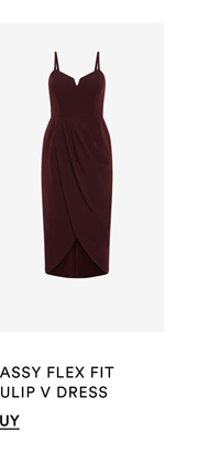 Shop the Sassy Flex Fit Tulip V Dress