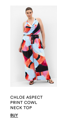 Shop the Chloe Aspect Print Cowl Neck Top
