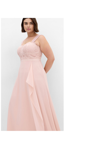 Shop the Sweet Evie Lace Chiffon Maxi Dress