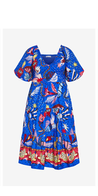 Shop the Simona Print Puff Sleeve Dress