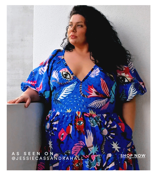 Shop the Simona Print Puff Sleeve Dress