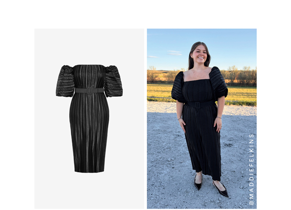 Shop the Krista Pleat Midi Dress