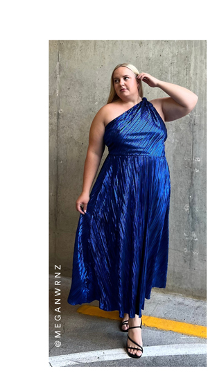 Shop the Kamila One Shoulder Metallic Dress