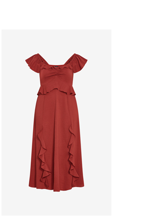 Shop the Fee Frill Maxi Dress
