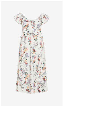 Shop the Frill Fee Floral Print Maxi Dress