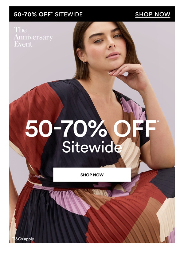 Shop 50-70% Off* Sitewide