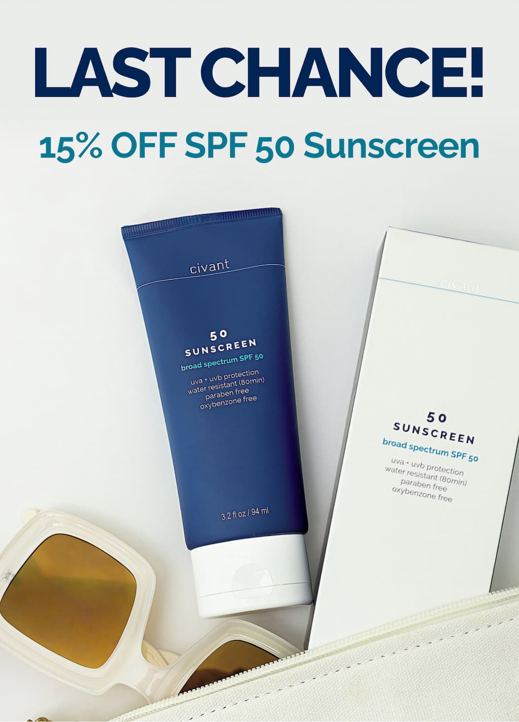 15% Off Sunscreen Last Chance