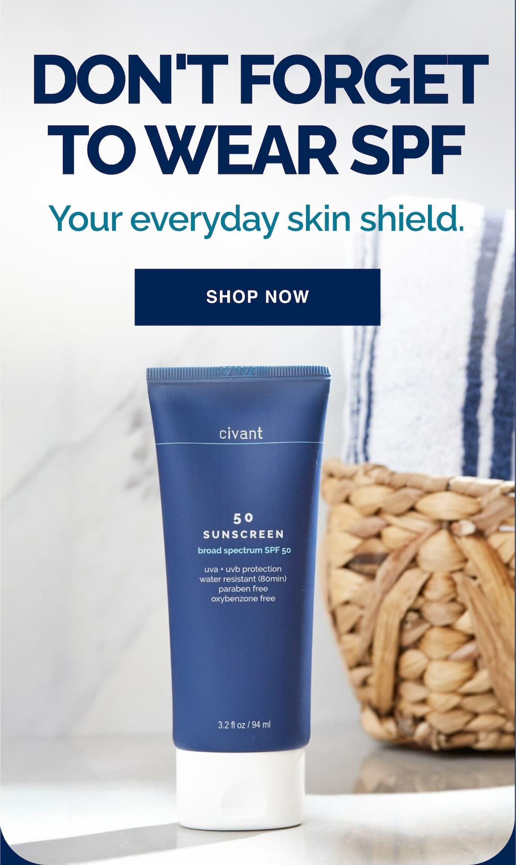 Don't forget to wear SPF