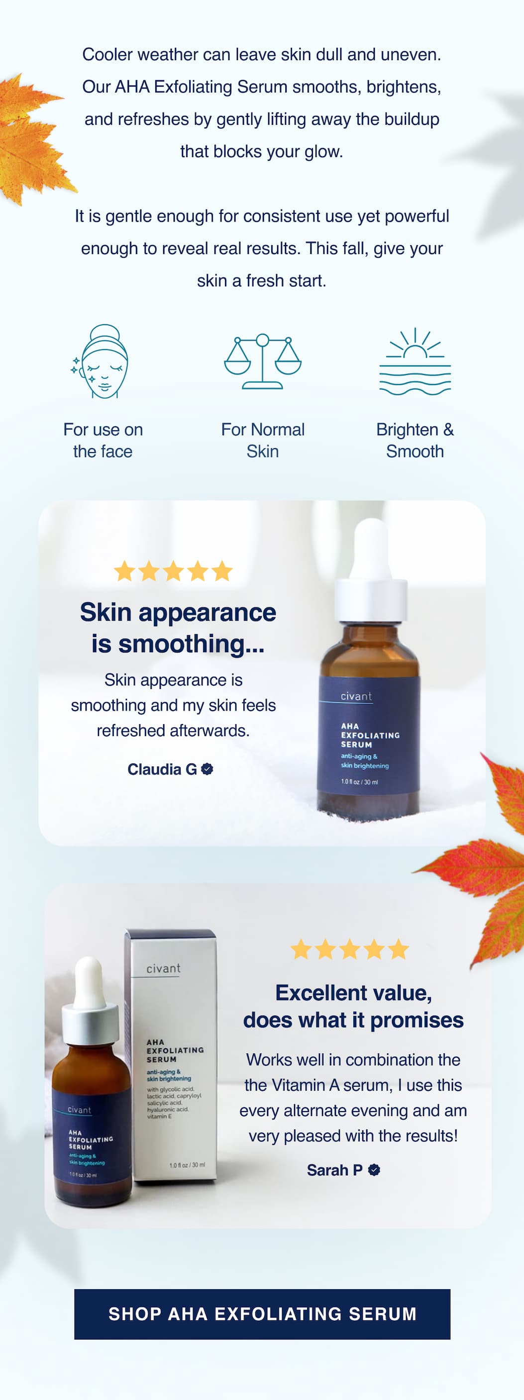 Shop AHA Exfoliating Serum