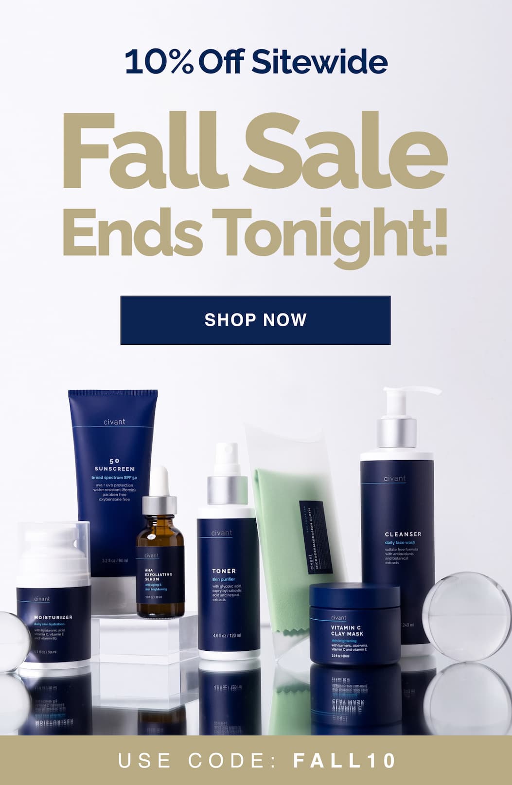 10% Off Sitewide Fall Sale ends tonight!