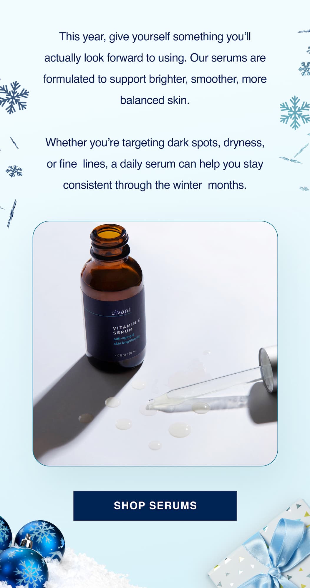 Treat your skin this holiday season.