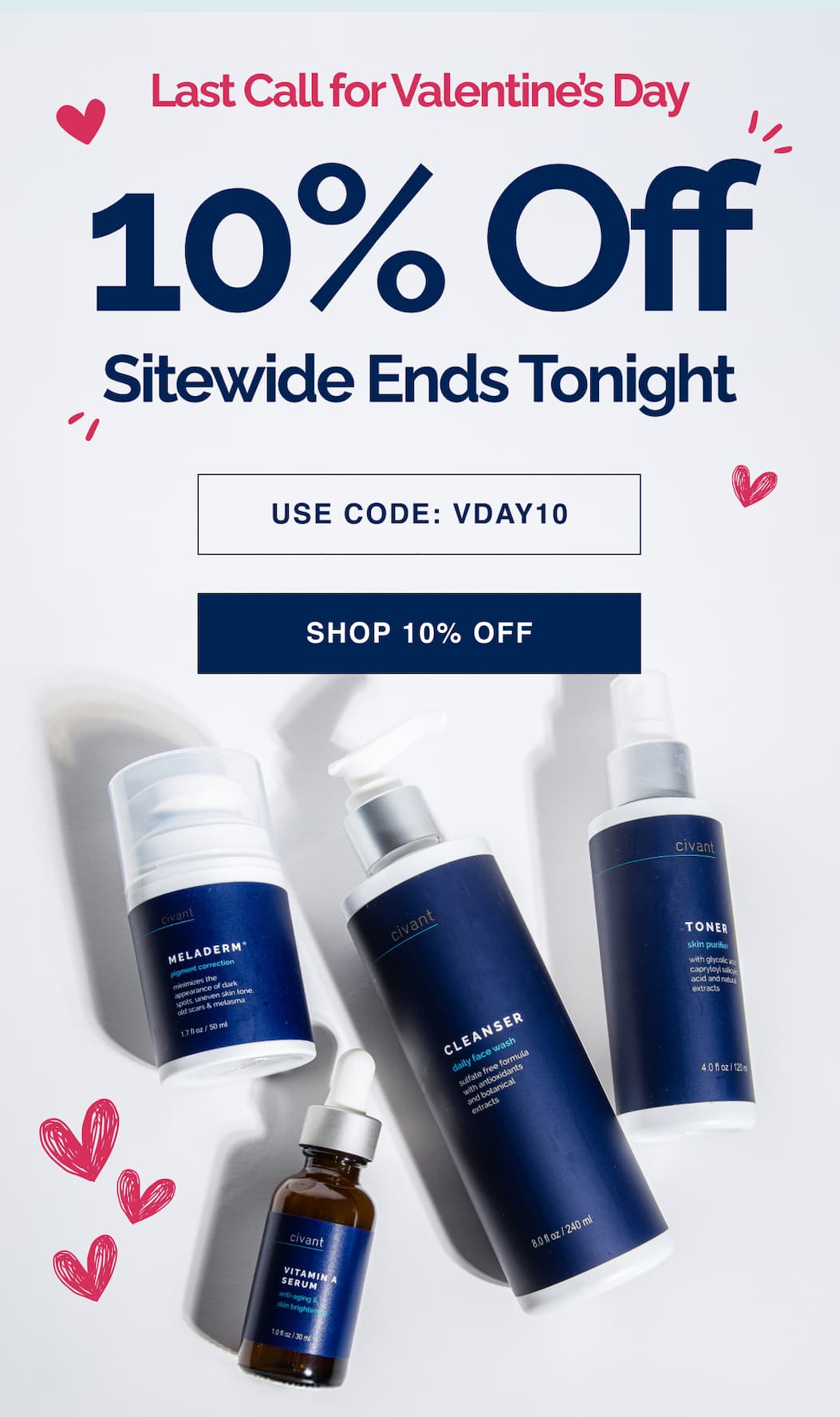 Valentine's Day Sale: 10% Off sitewide