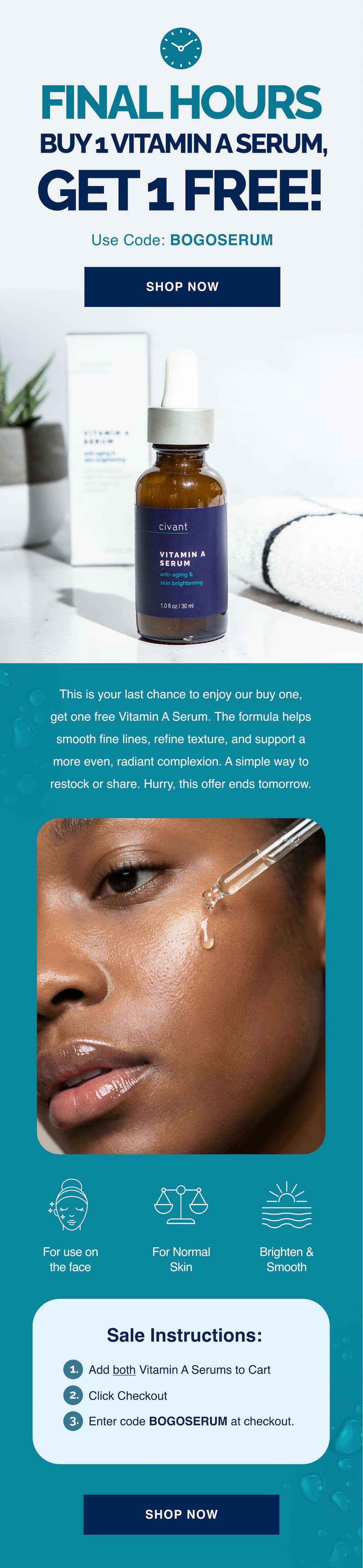 Final Hours - Buy 1 Vitamin A Serum, Get 1 Free