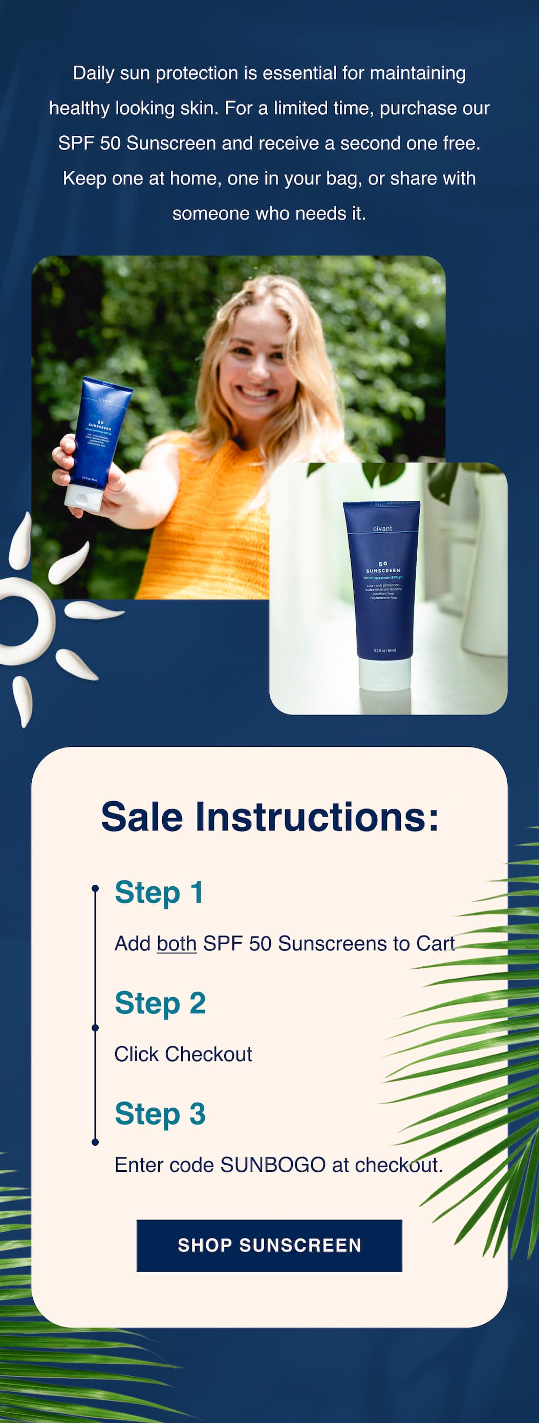 BOGO Sunscreen - this week only