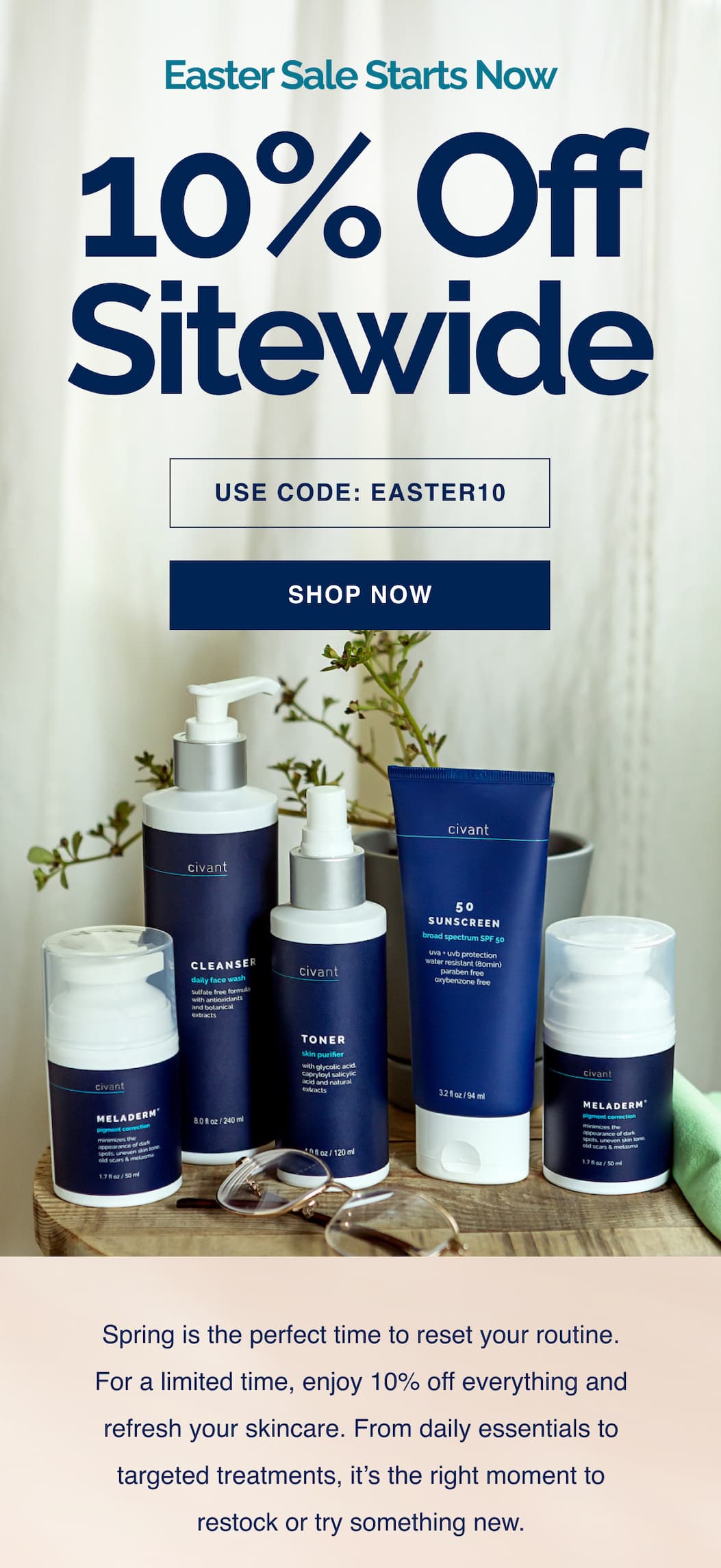 Easter Sale: 10% Off sitewide