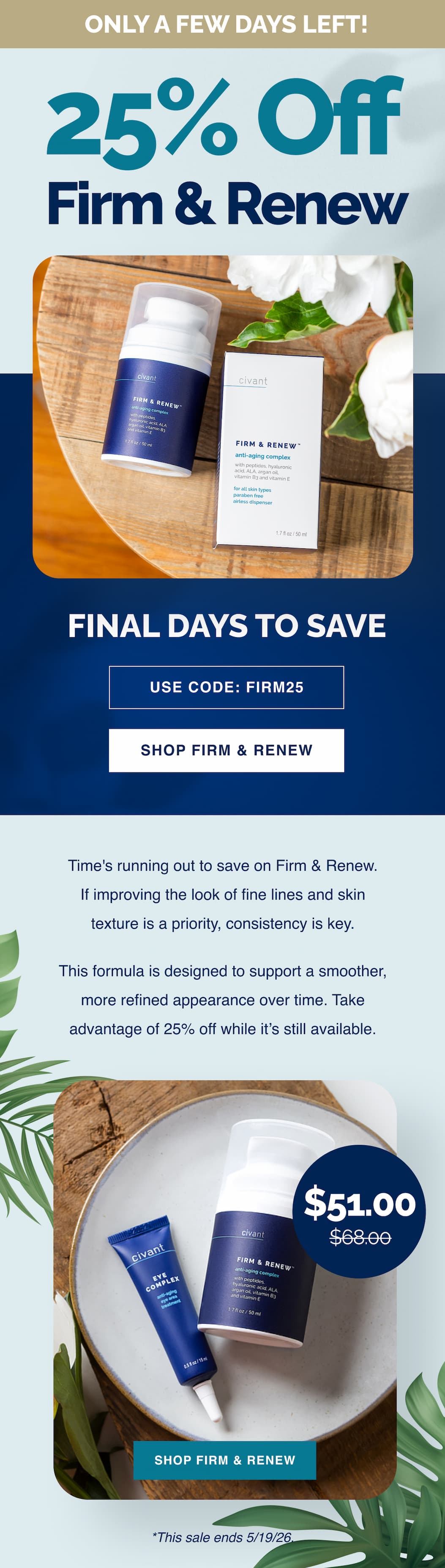 25% off Firm & Renew