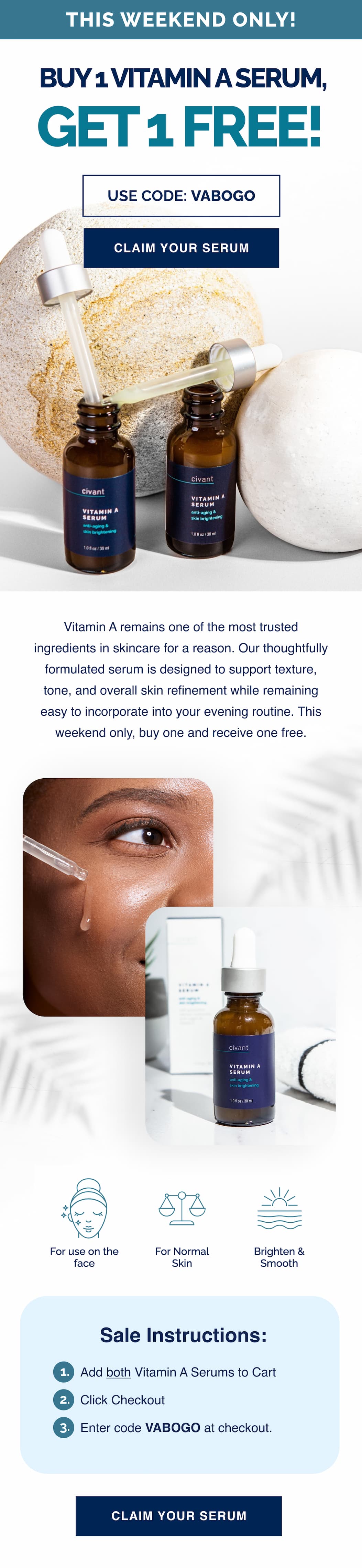 Buy 1 Vitamin A Serum, Get 1 Free