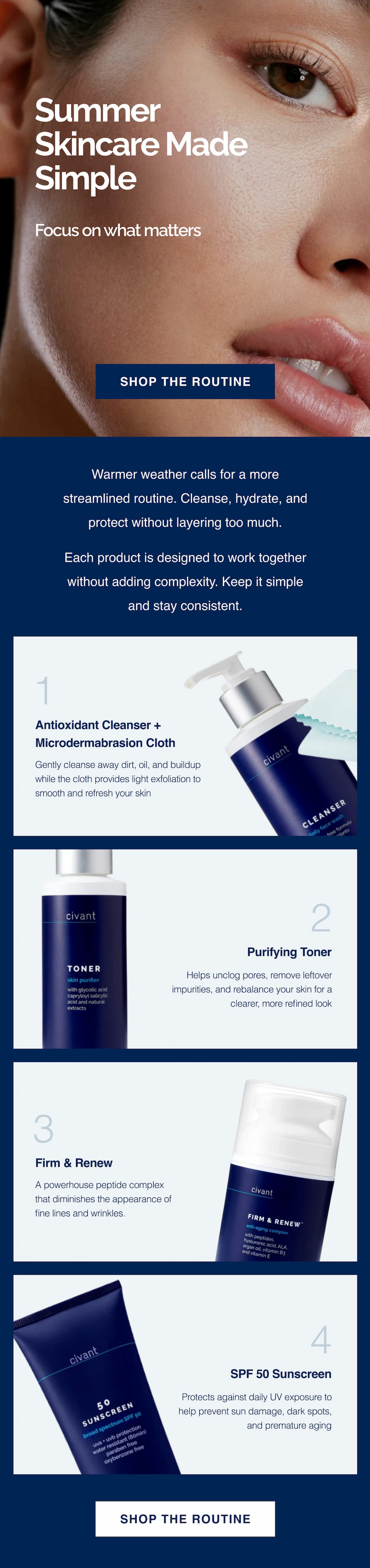 Summer skincare made simple.