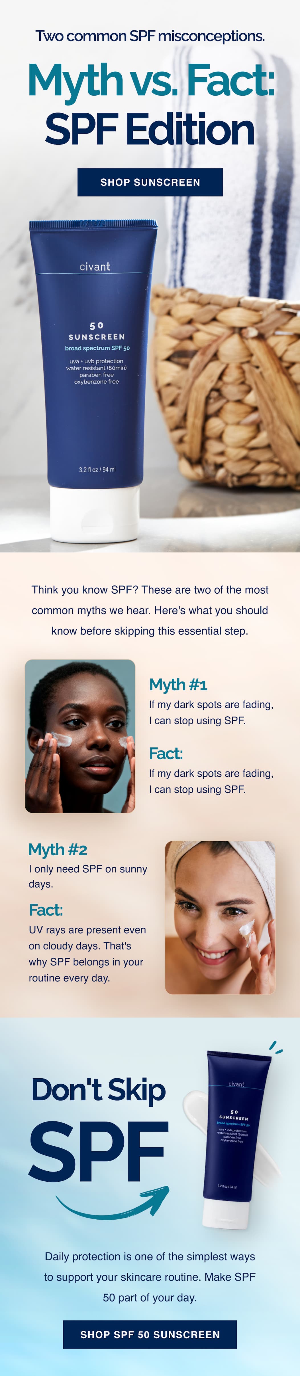 Myth vs. Fact: SPF Edition.