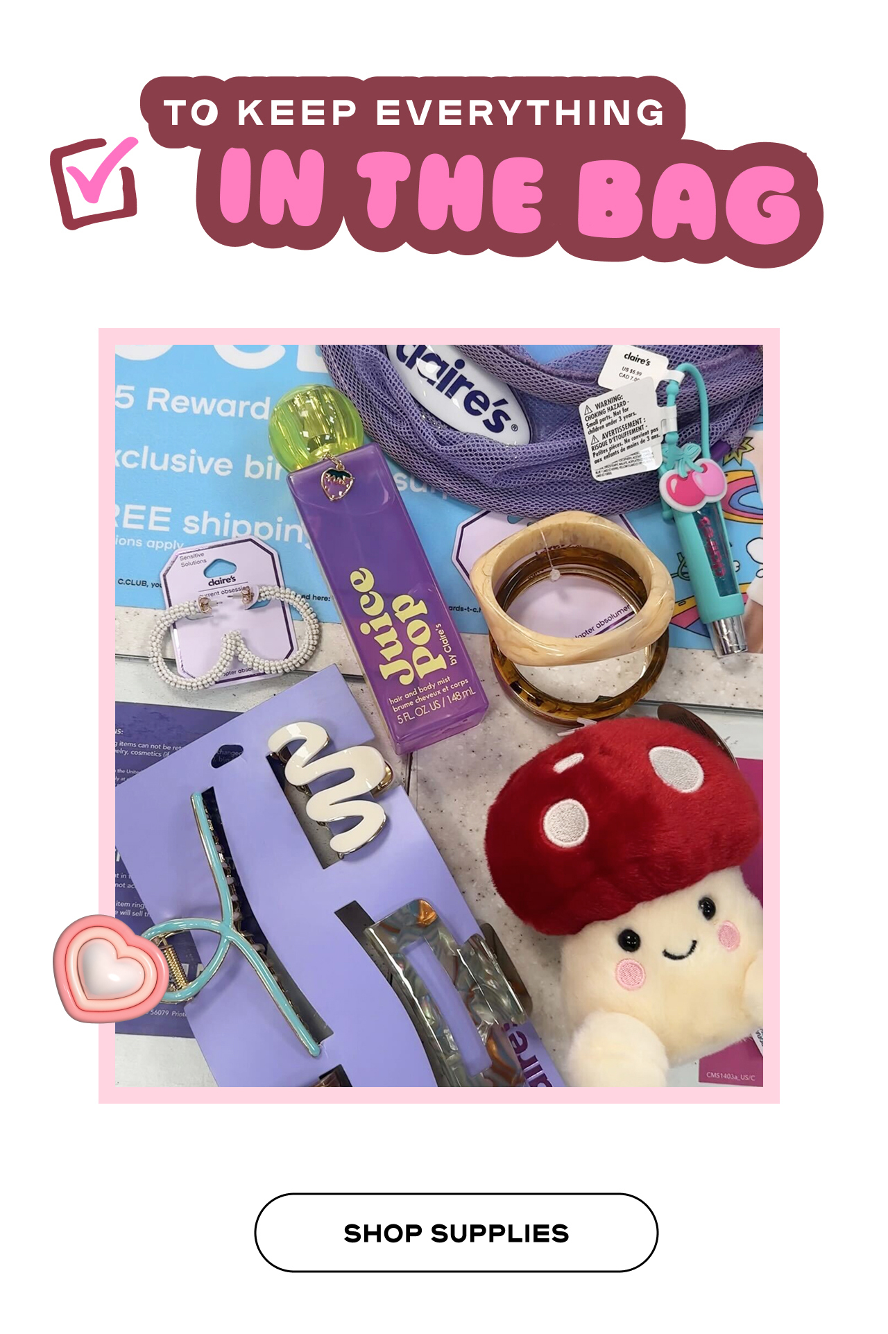 To keep everything in the bag - Shop Supplies