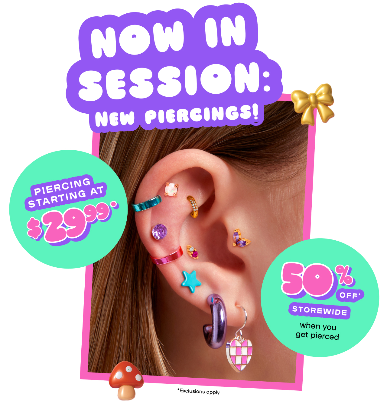 The Og Piercing Experts  - We've made piercing dreams come true for over 40 years & 110 million ears. Piercing ar Clair's are : Safe Sterile and Easy - Book now