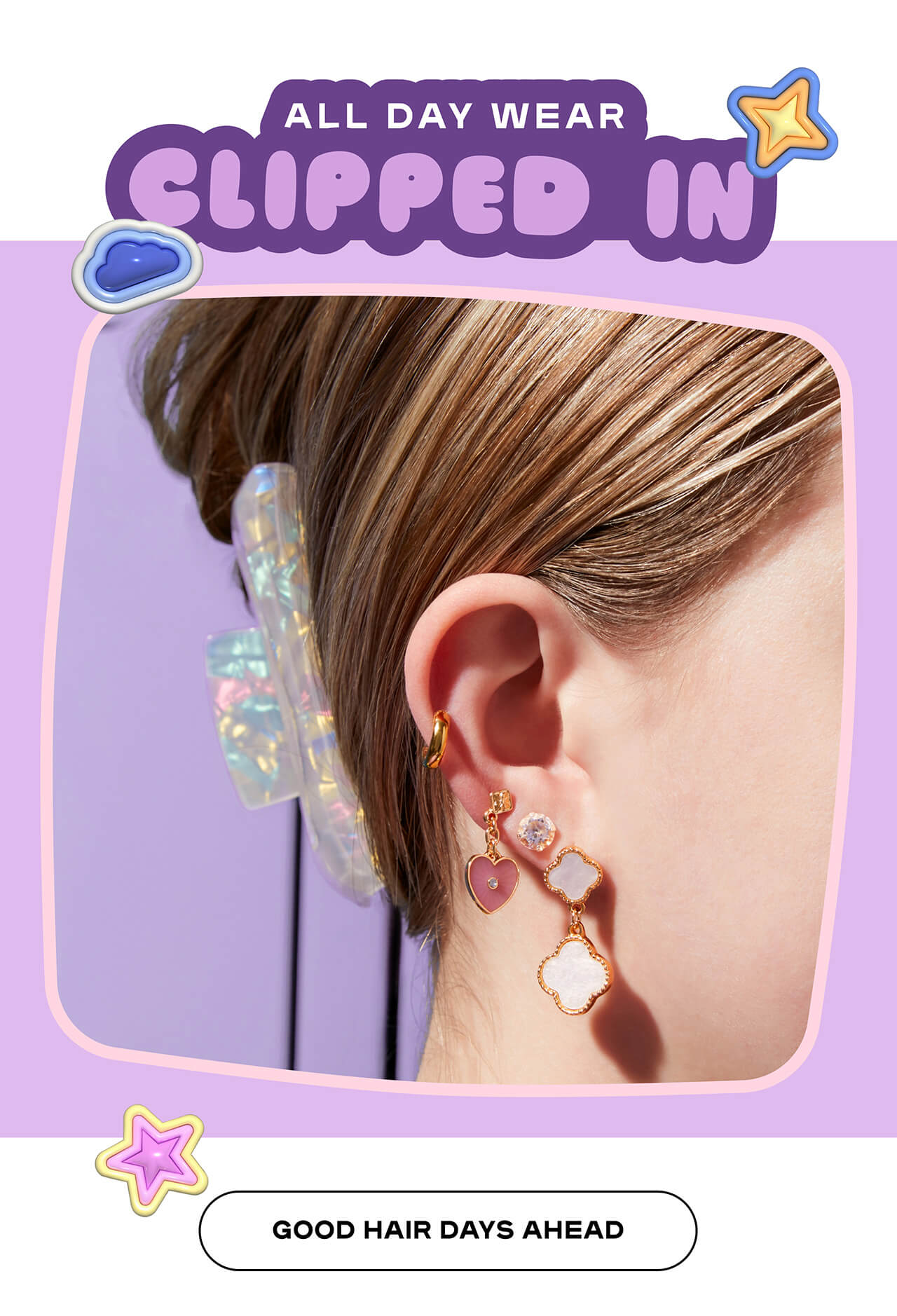 All day wear clipped in - Good hair days ahead