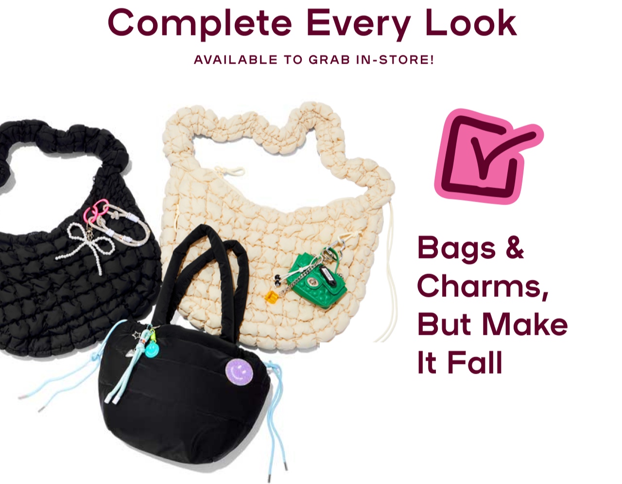 Bags and Charms But make it fall