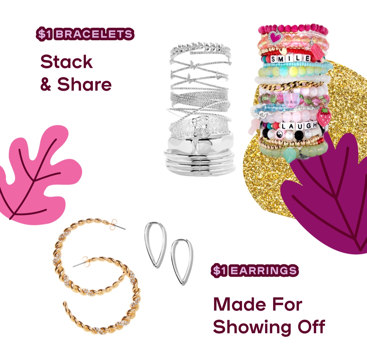 1 Necklaces - Add a little Sparkle - 1 Bracelets Stack and Share