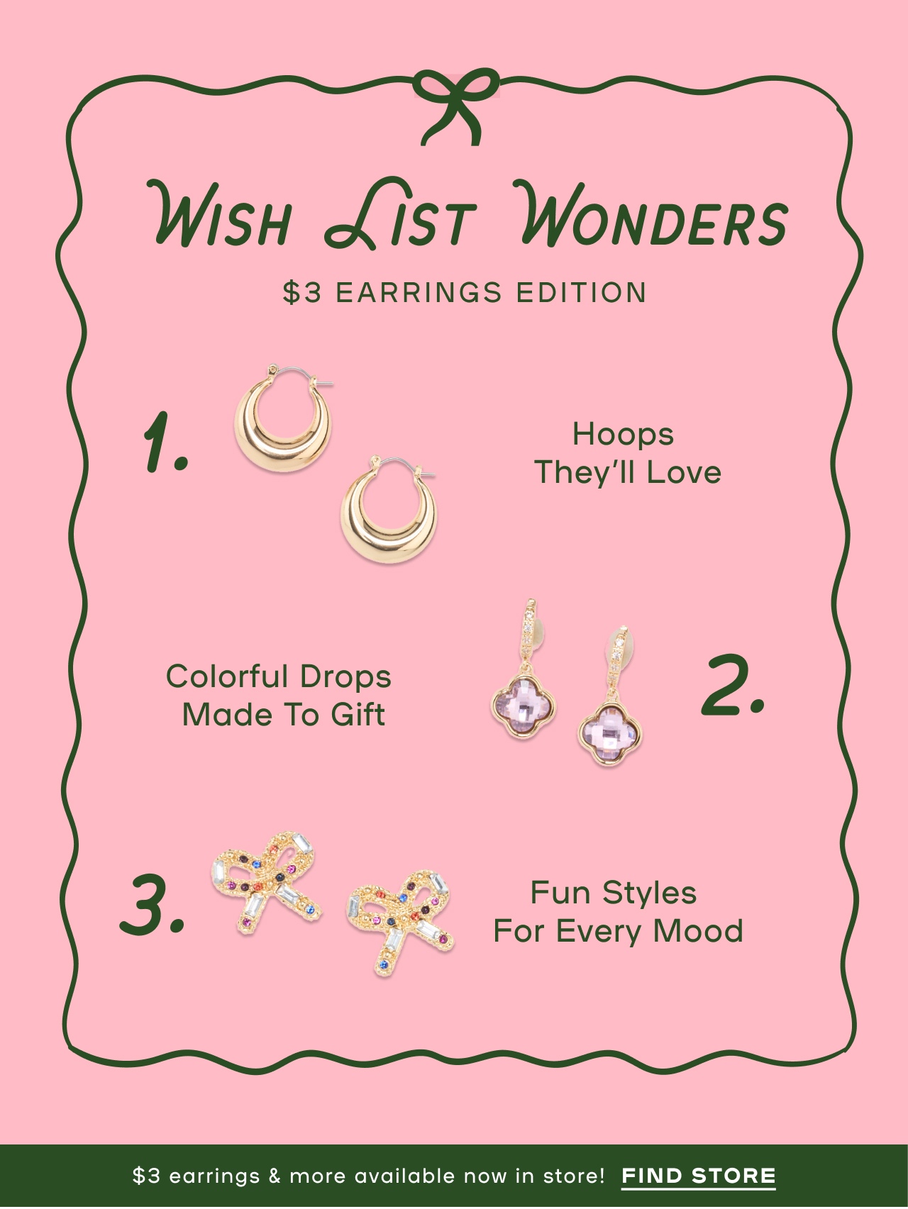 Gift Guide Ideas 3 Earring Edition  -1. Hoops they'll love 2. Colorful Drops made To Gift 3. Fun Styles for Every Mood - 