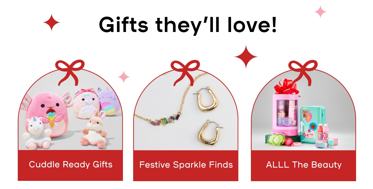 Ends Dec 24 - From US to You Happy Holidays. $10 Gift towards any purchase - Use this barcode at the bottom to reedem in-store - Expires 12/24 Excludes Piercings and Gift Cards - Last minute gifts the'll love - Cuddle ready gifts - Festive Sparkle finds - All the beauty - Free Earrings with every piercing - Choose any under $20 - Book a piercing