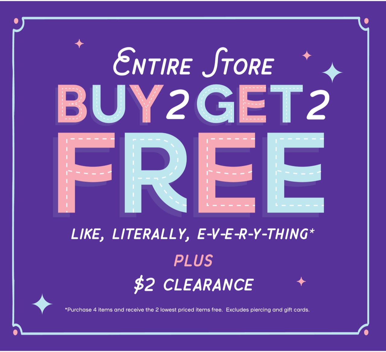 Time To Treat Yourself - $2 Clearance Plus! Buy 2 Get 2 Free - Lile Literally Everything