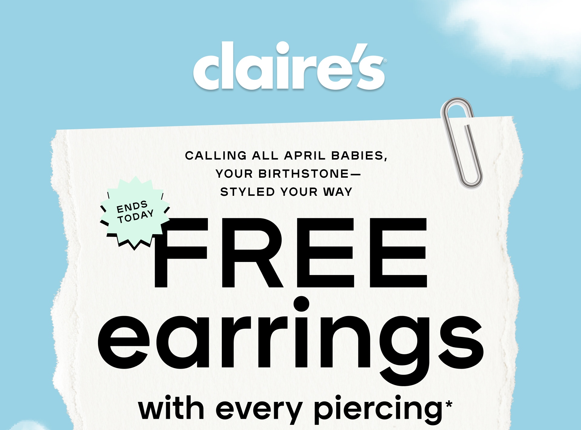 Free Earrings with Every Piercing - Book a Piercing