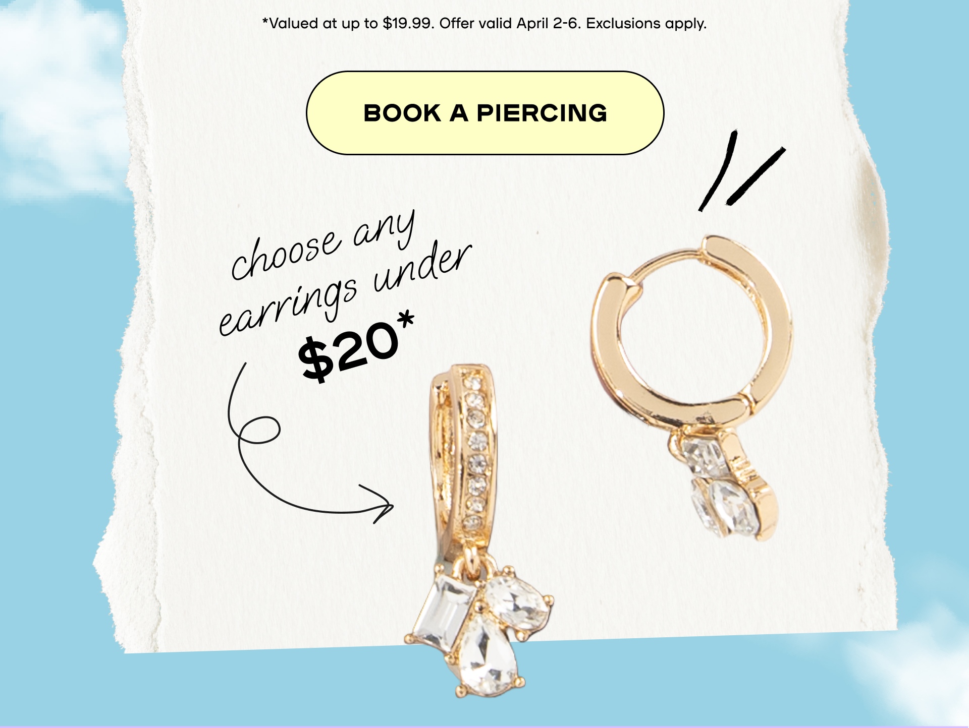 Free Earrings with Every Piercing - Book a Piercing