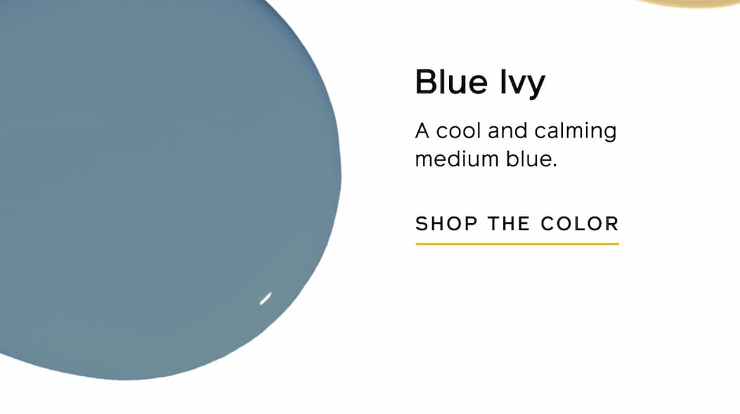 Blue Ivy: A cool and calming medium blue. SHOP THE COLOR