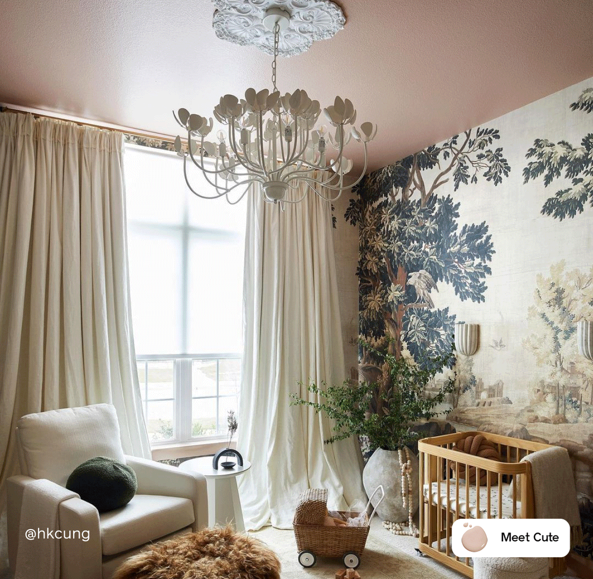 Bedroom painted in cozy chocolate brown Coffee Date