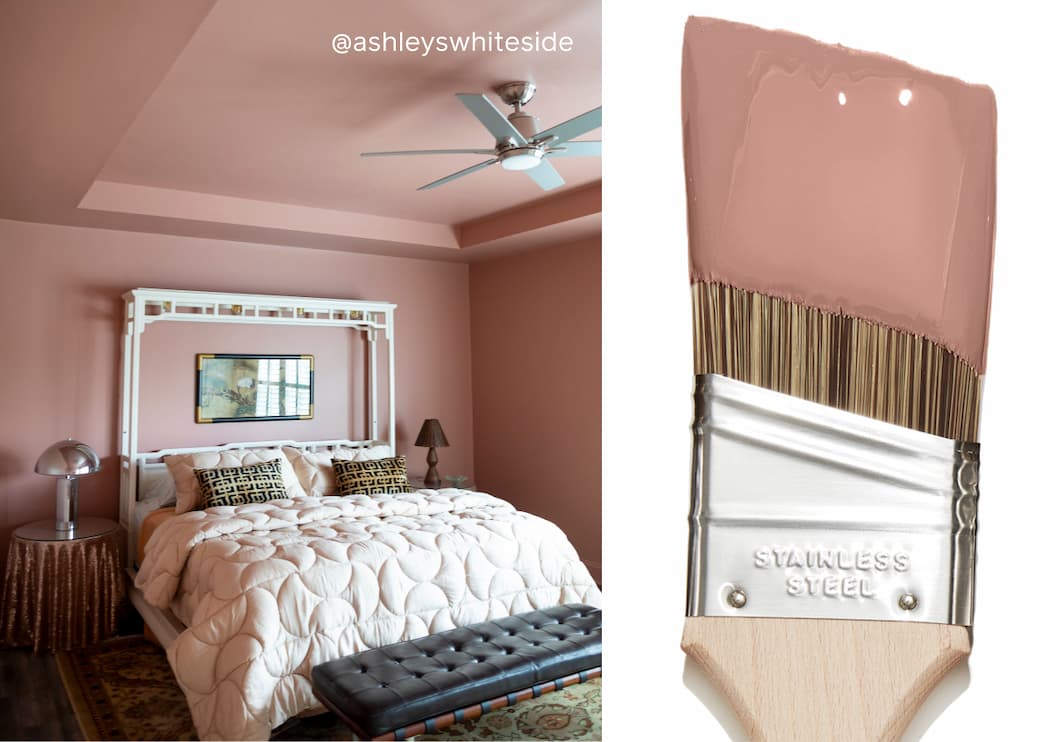 Bedroom painted in Subrosa