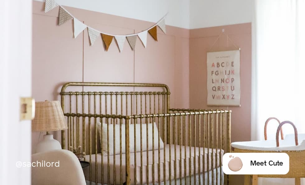 Nursery painted in Meet Cute