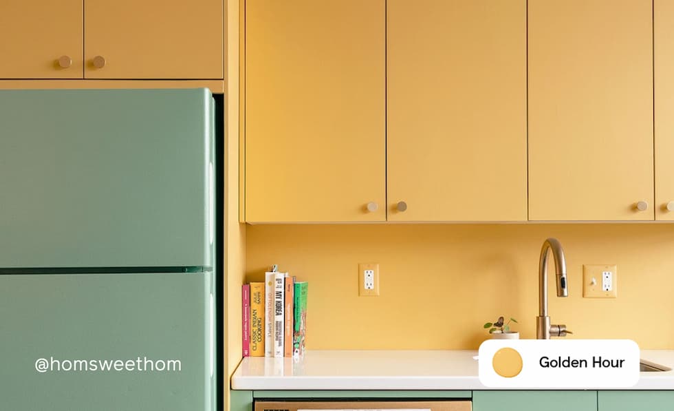 Kitchen painted in Golden Hour